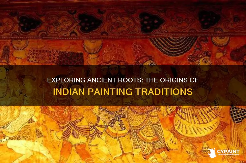 what are the origins of painting in india