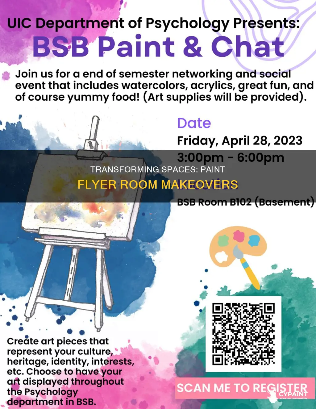 what are the paint flyers that showes rooms paited