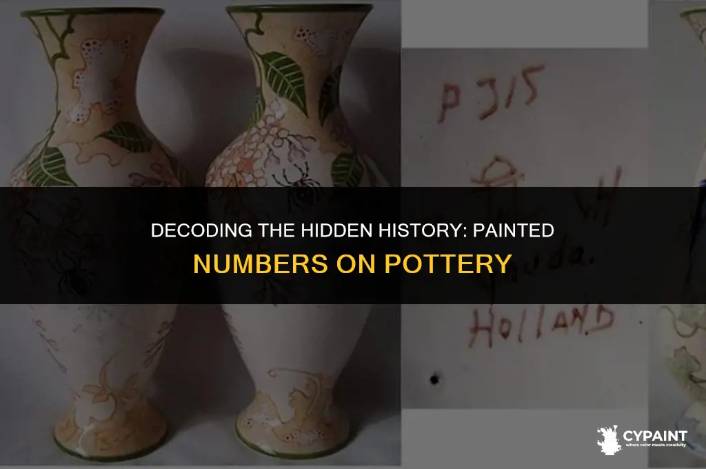 what are the painted numbers on the bottom of pottery