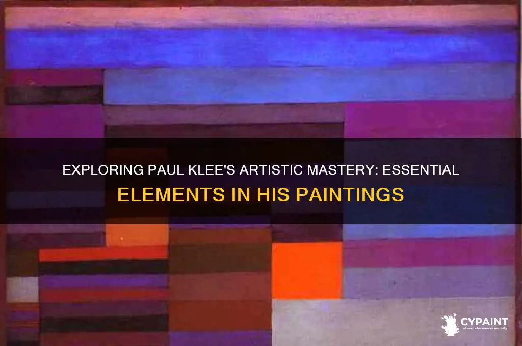 what are the paintings elements of paul klee