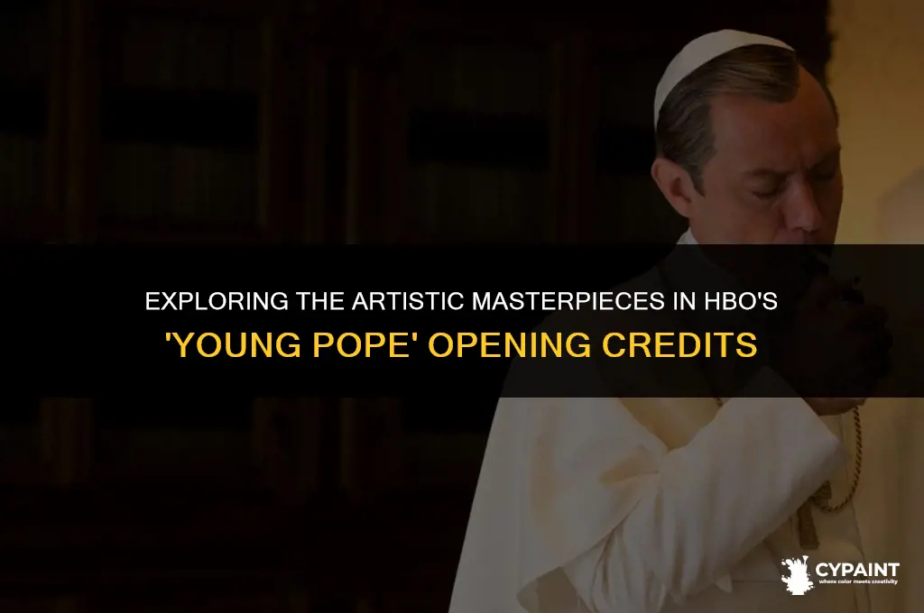 what are the paintings in hbo young pope opening credits