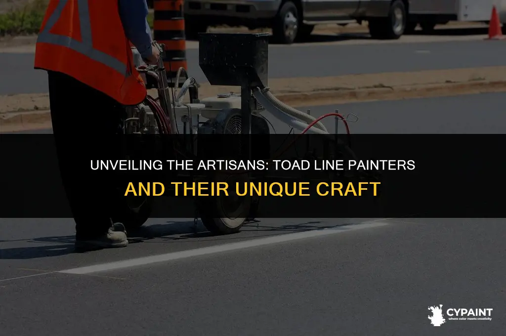 what are the people who paint lines in toads called