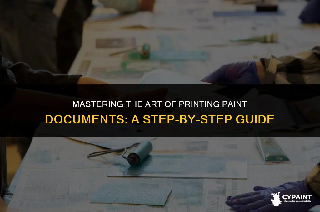 what are the proper steps to print the paint document