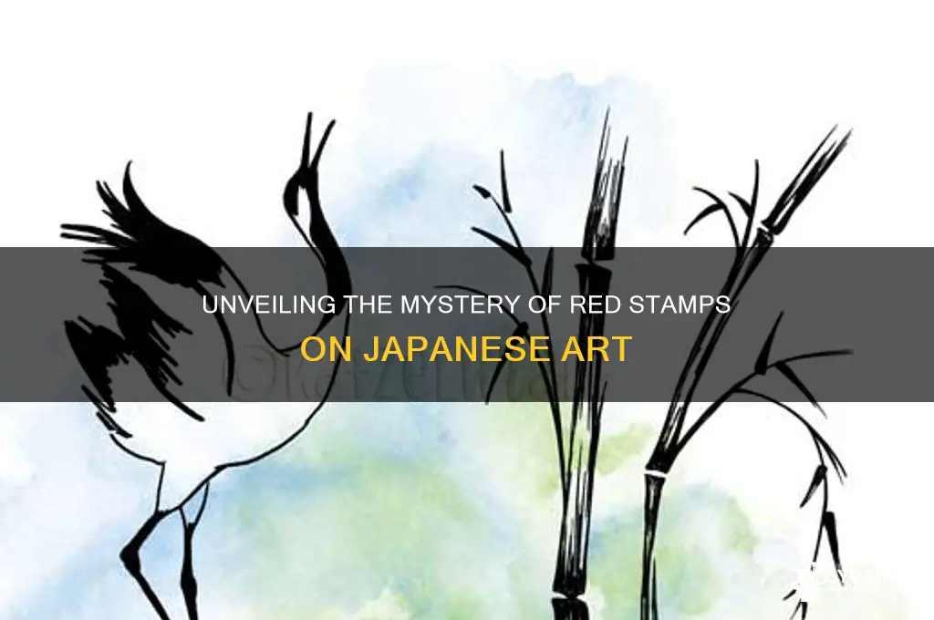 what are the red stamps on japanese paintings