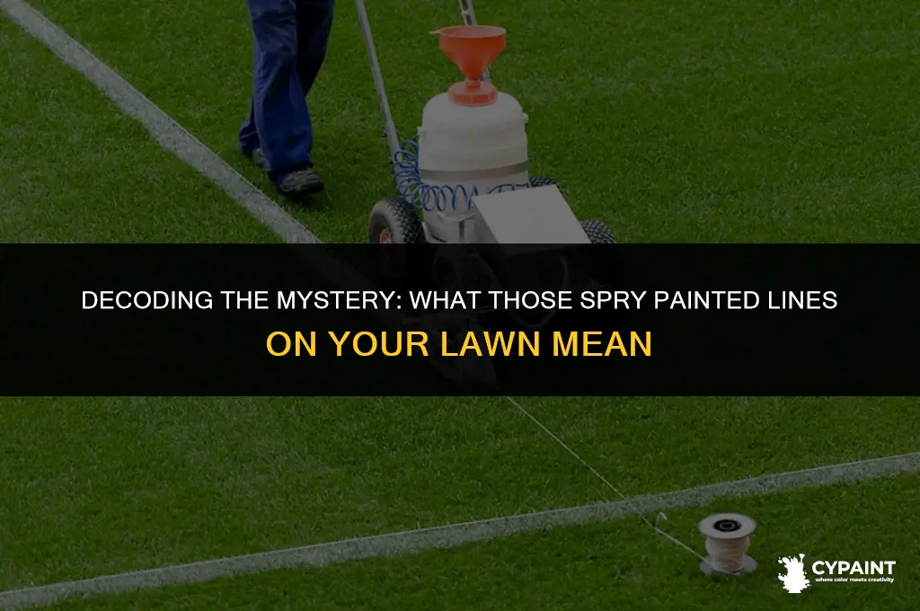what are the spry painted lines on my lawn mean