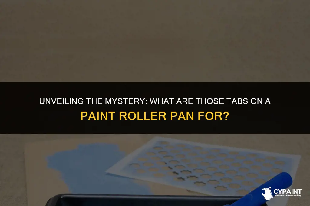 what are the tabs on a paint roller pan for