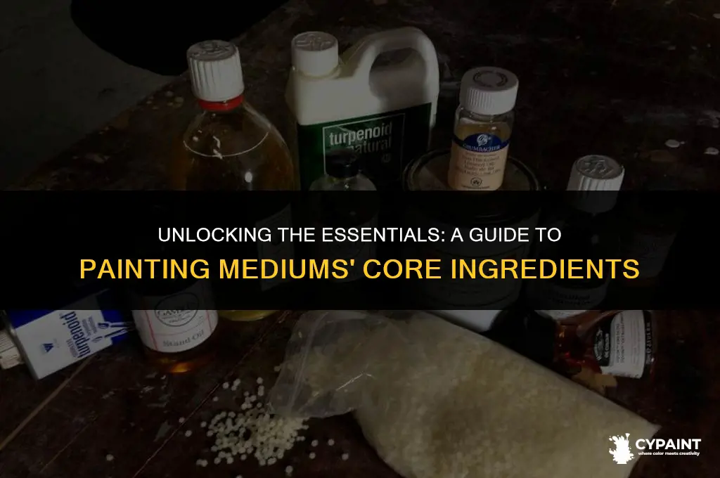 what are the three basic ingredients of any painting medium
