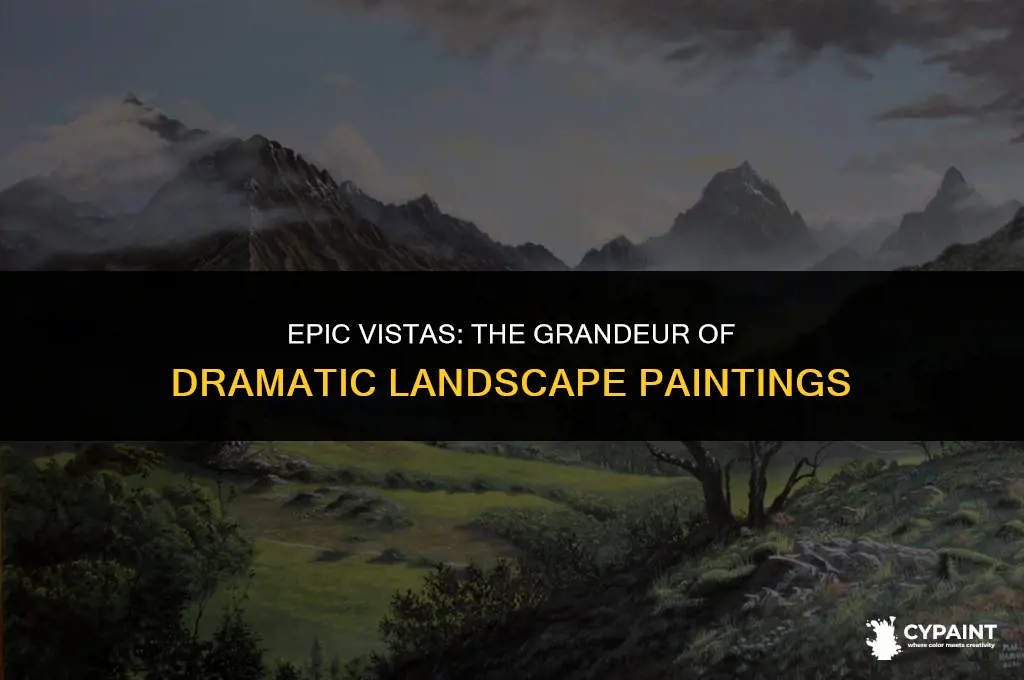 what are those huge dramatic landscape paintings with enormous scenes
