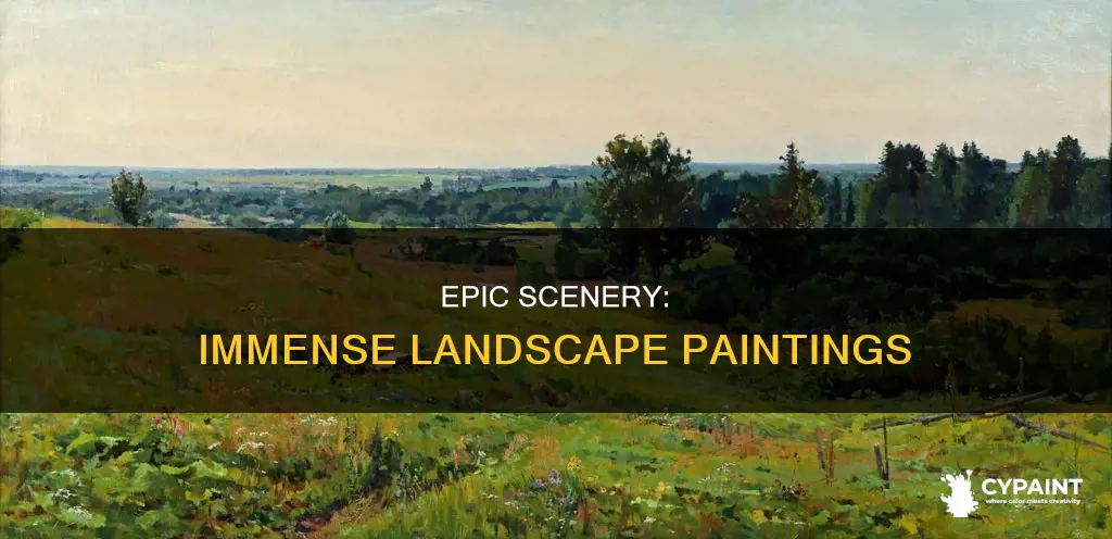 what are those huge landscape paintings with enormous scenes