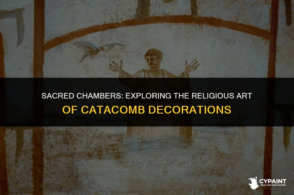 what area in catacombs was often decorated with religious paintings