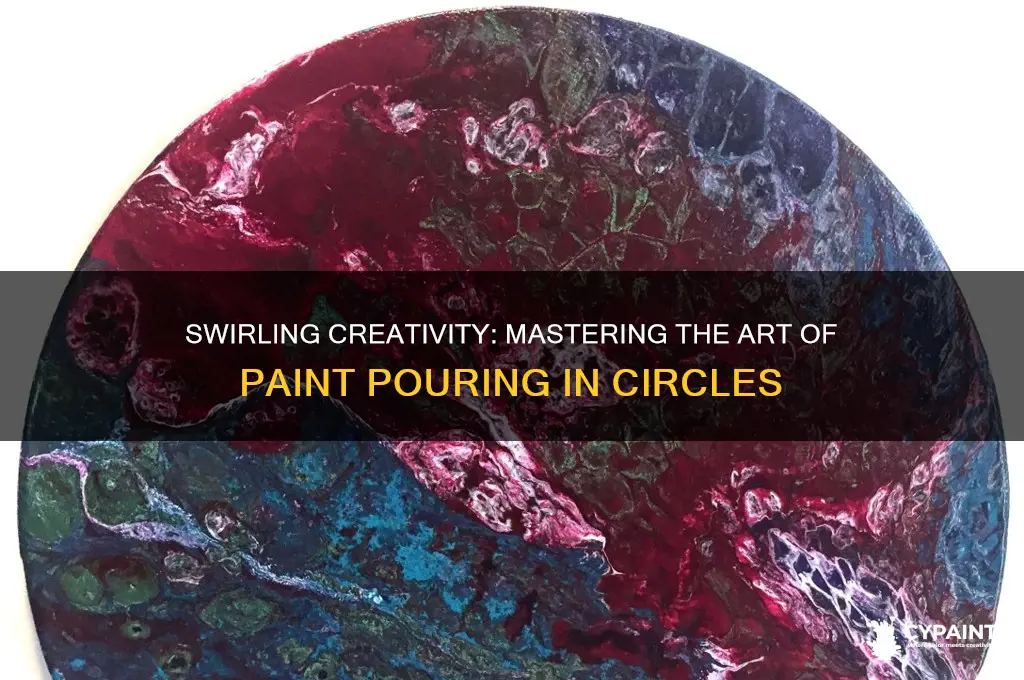 what art drop paint into circles and swirl