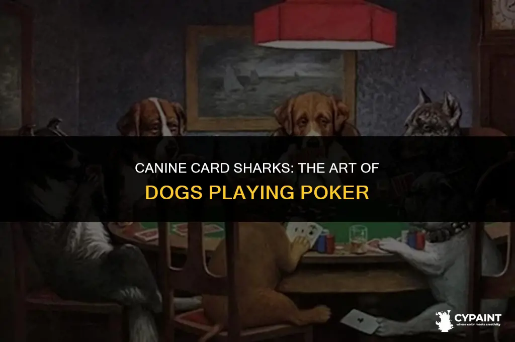 what artist was famous for paintings depicting dogs playing poker