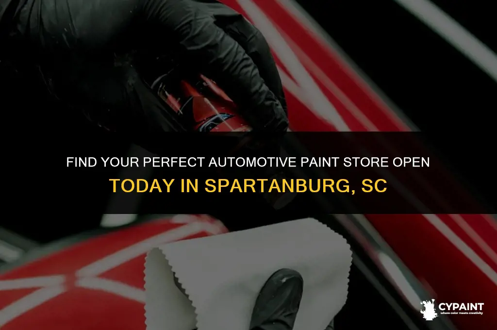 what automotive paint store is open toay in spartanburg sc