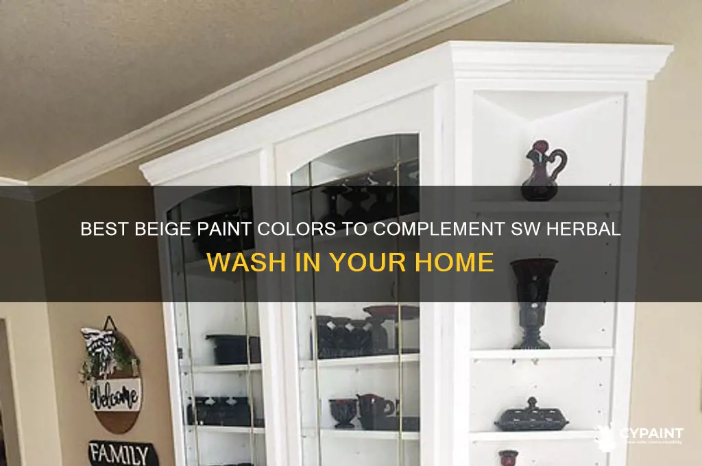 what beige paint goes with sw herbal wash