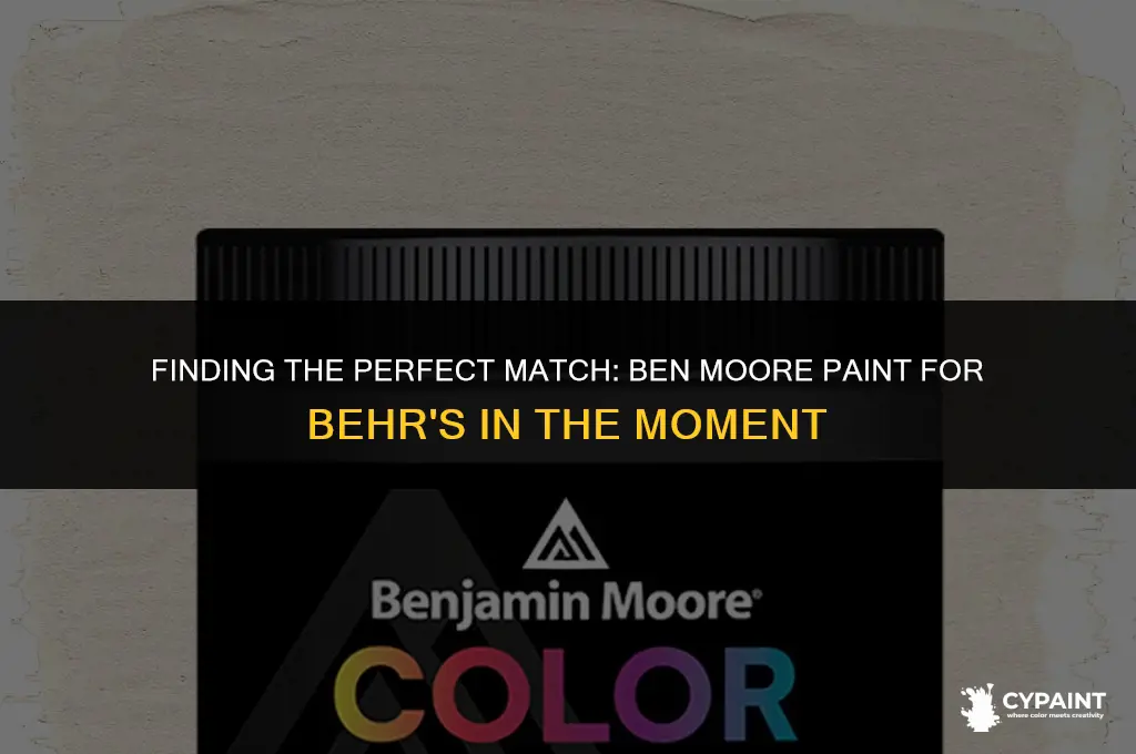 what ben moore paint matches in the moment by behr