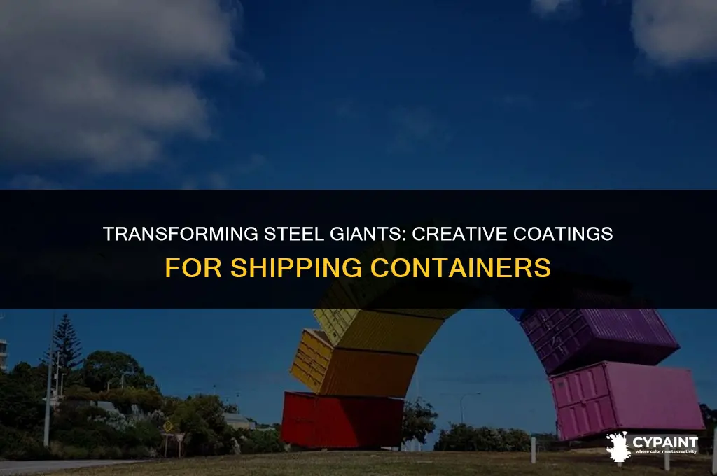what can be applied or painted on steel shipping container