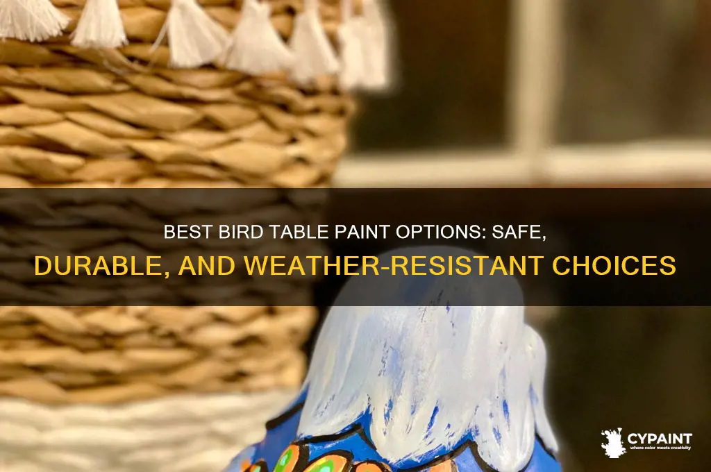 what can i paint a bird table with