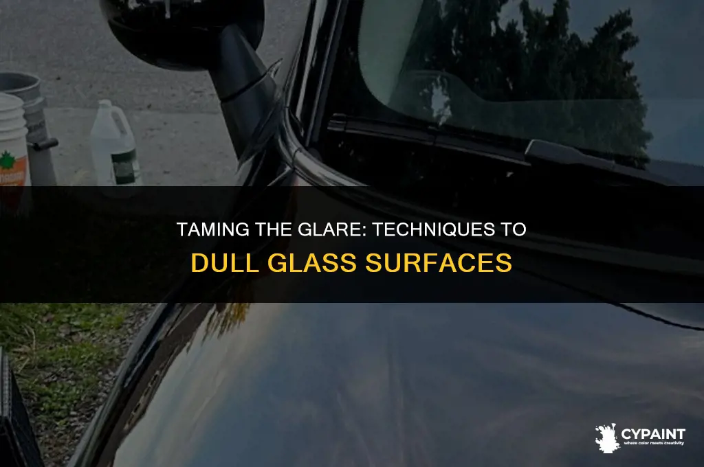 what can i paint over glass to dull the shine
