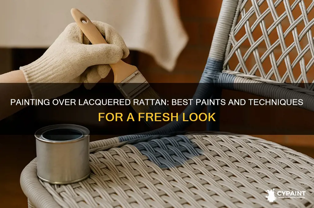 what can i paint over laquered rattan with