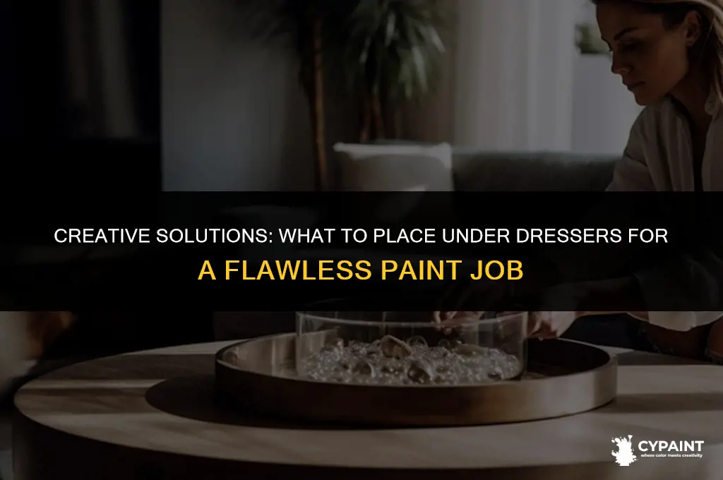 what can i put under dressers so i can paint
