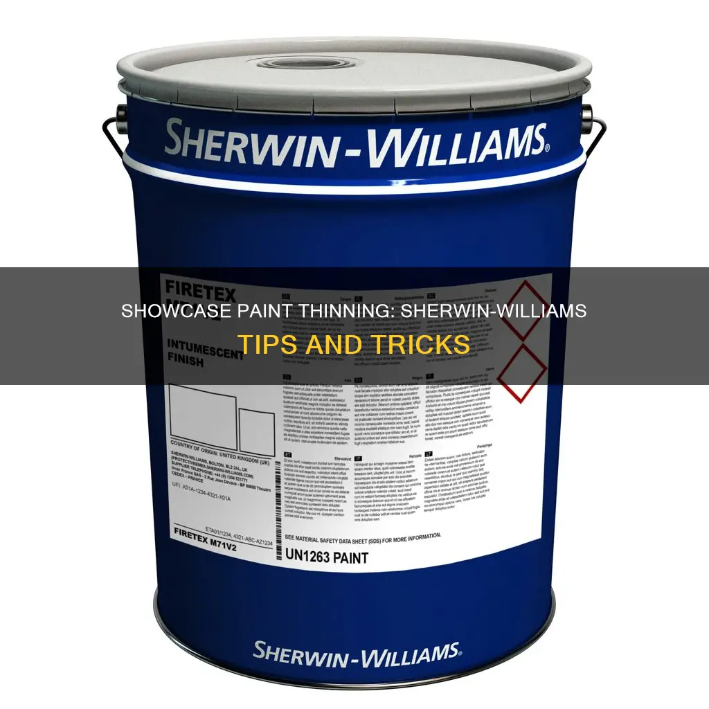 what can i thin sherwin williams showcase paint with