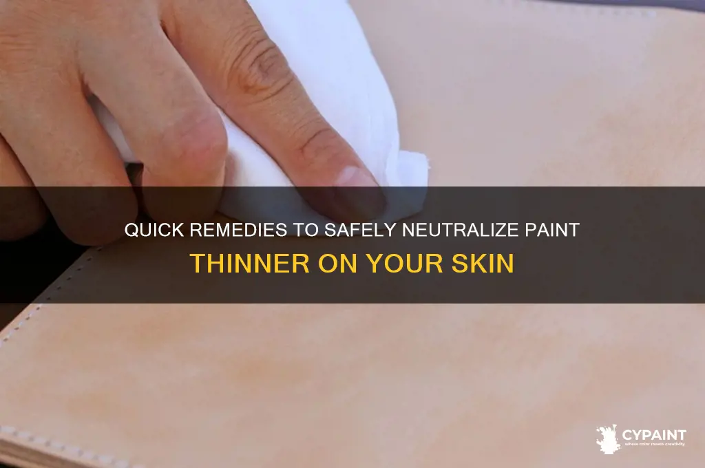 what can neutralize paint thinner on your skin