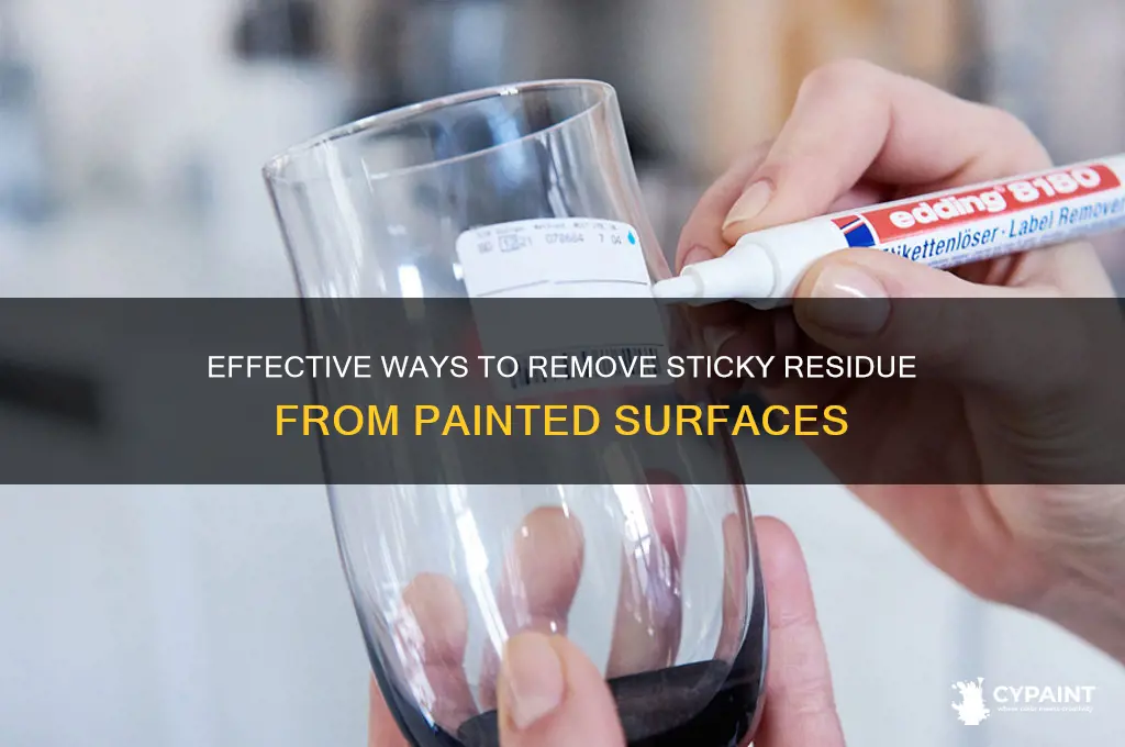 what can take off sticy eesidue from paint