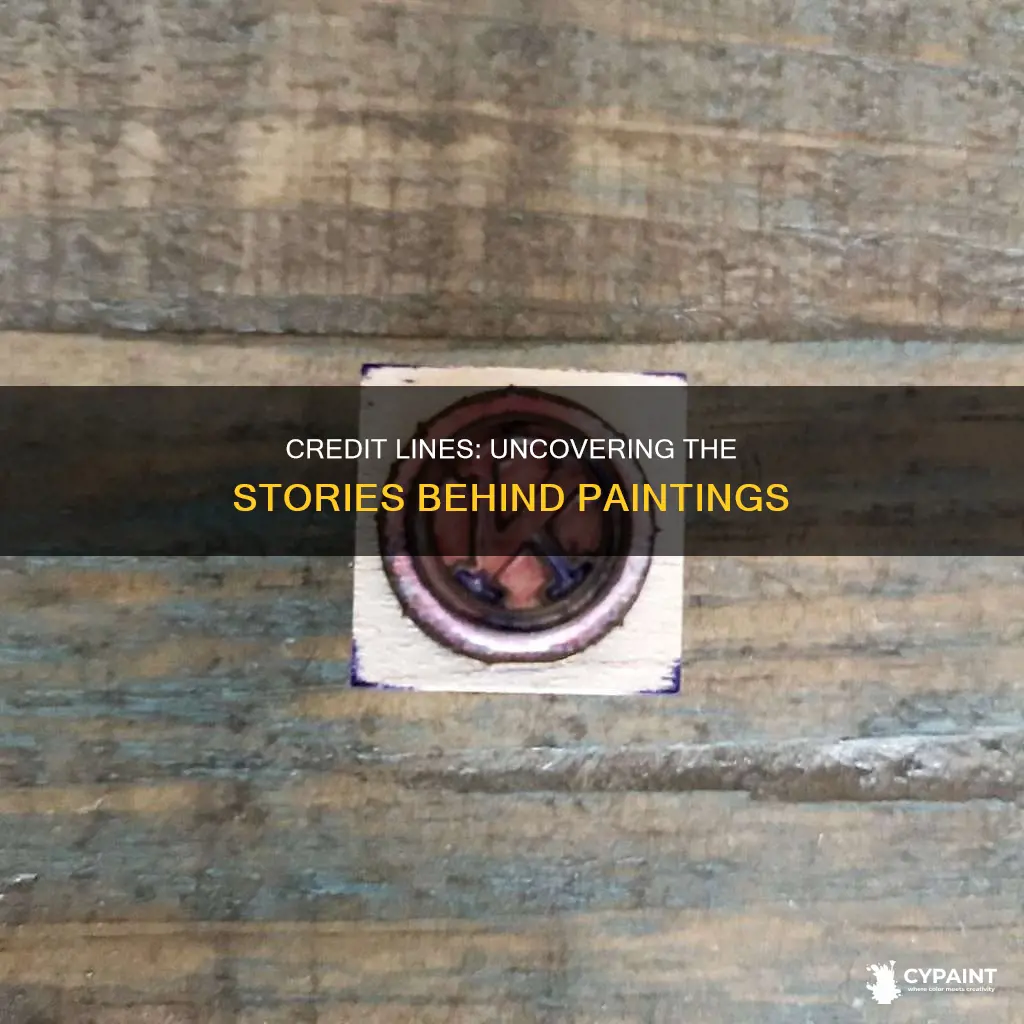 what can you learn from credit lines on painting