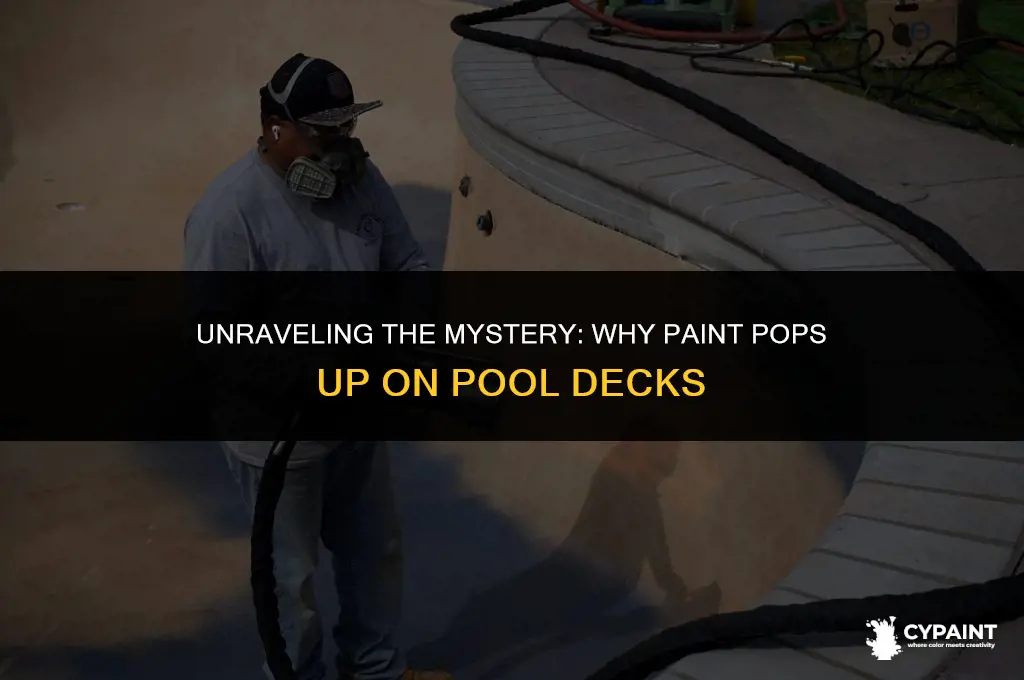 what causes paint to pop up on a pool deck
