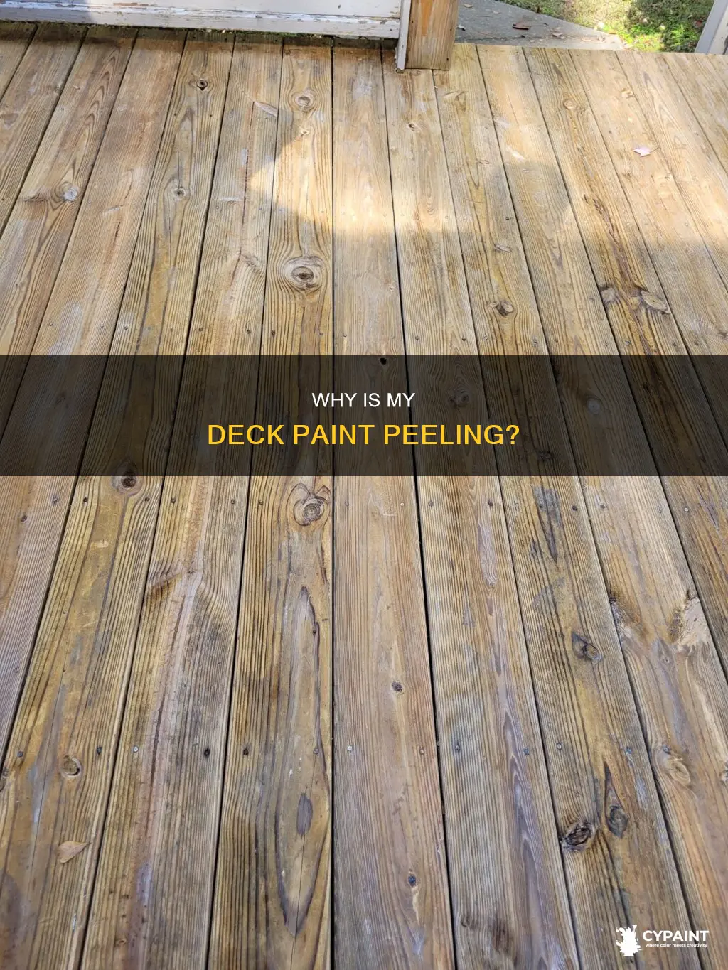 what causes peeling on painted deck afer 1 yr