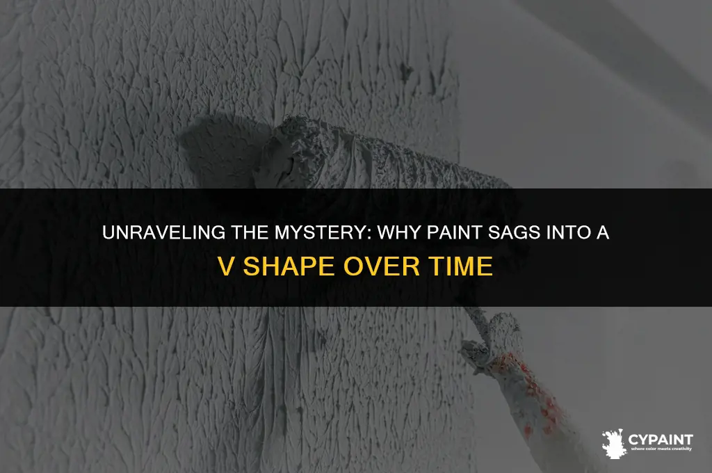 what causes sagging v shape in paint years after application