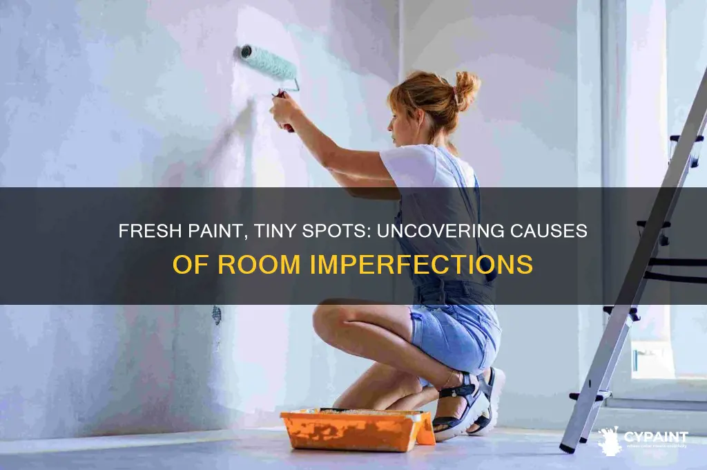 what causes small spots on freshly painted room
