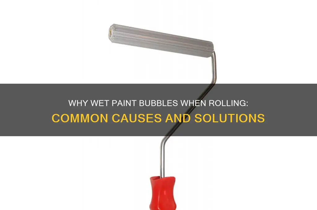 what causes wet paint to bubble when rolling