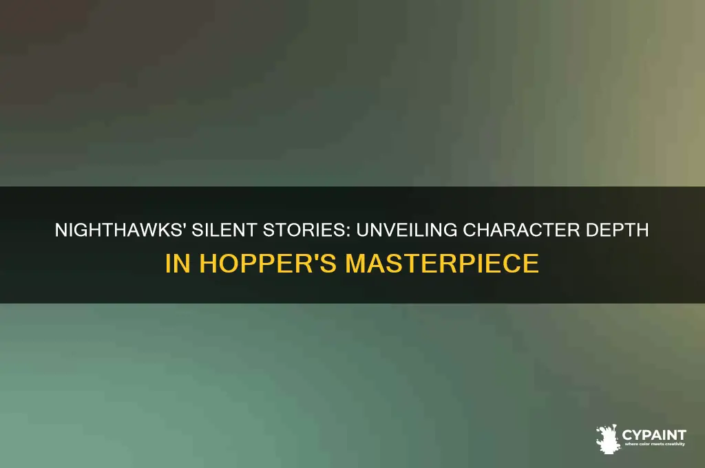 what character development is in the painting nighthawks