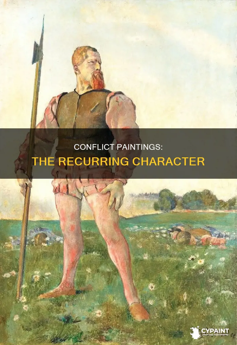 what character was often depicted in early conflict paintings