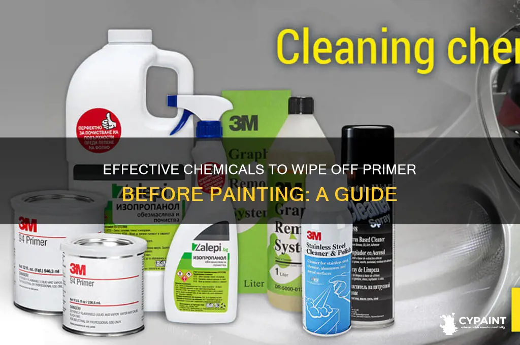 what chemical to wipe off primer before painting