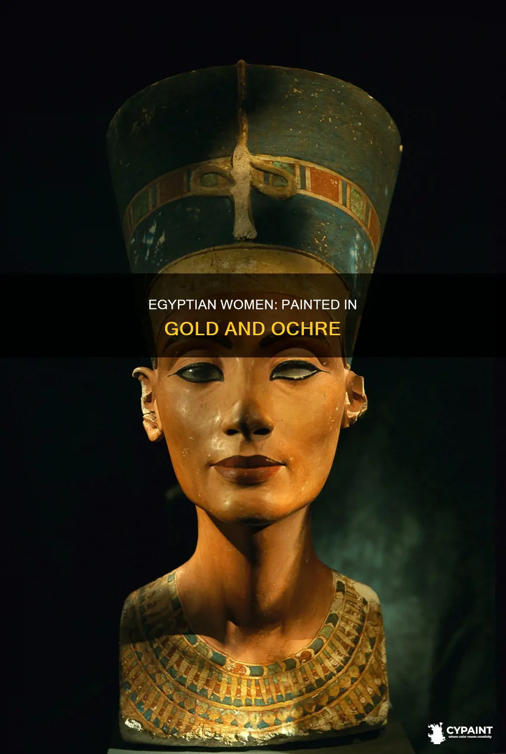 what collor are egyption women represented as in paintings