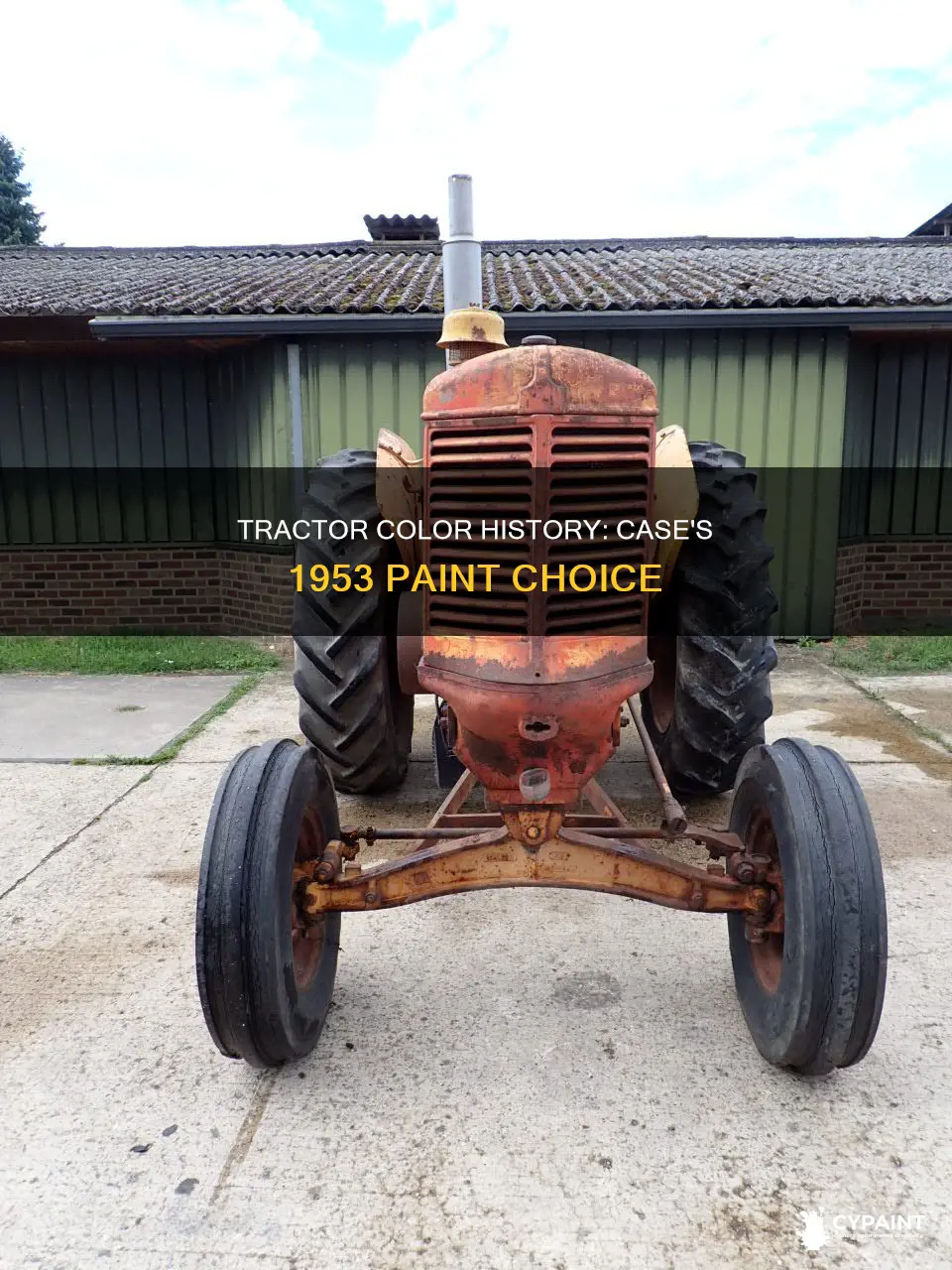 what collor did case paint there tractors in 1953