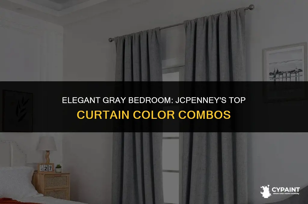 what colour combination curtain for gray paint bedroom at jcpenney