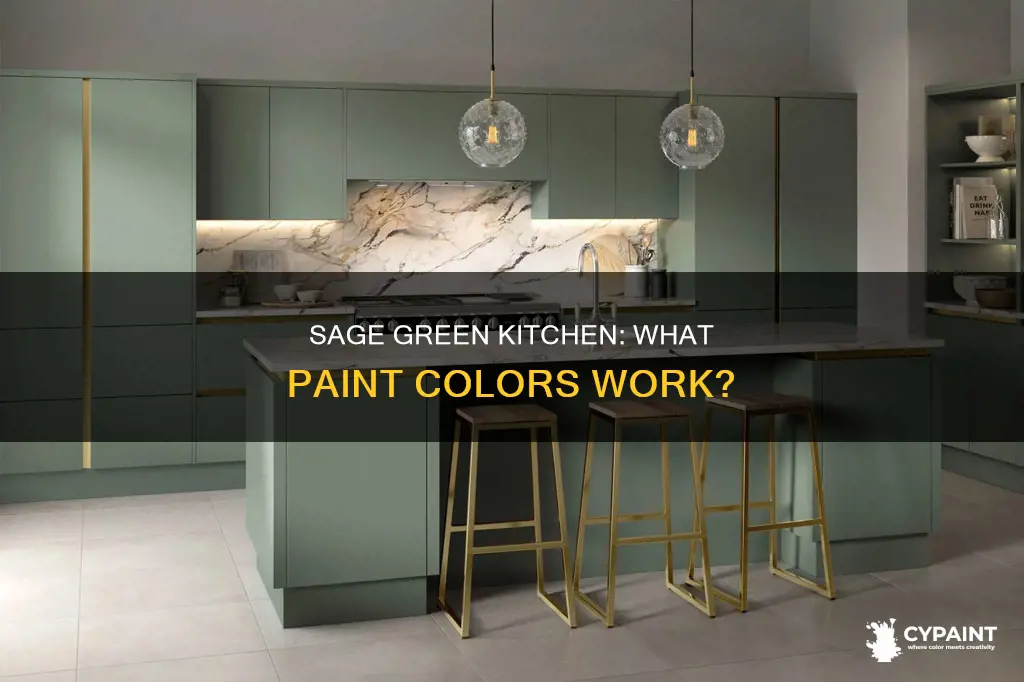 what colour paint goes with sage green kitchen units