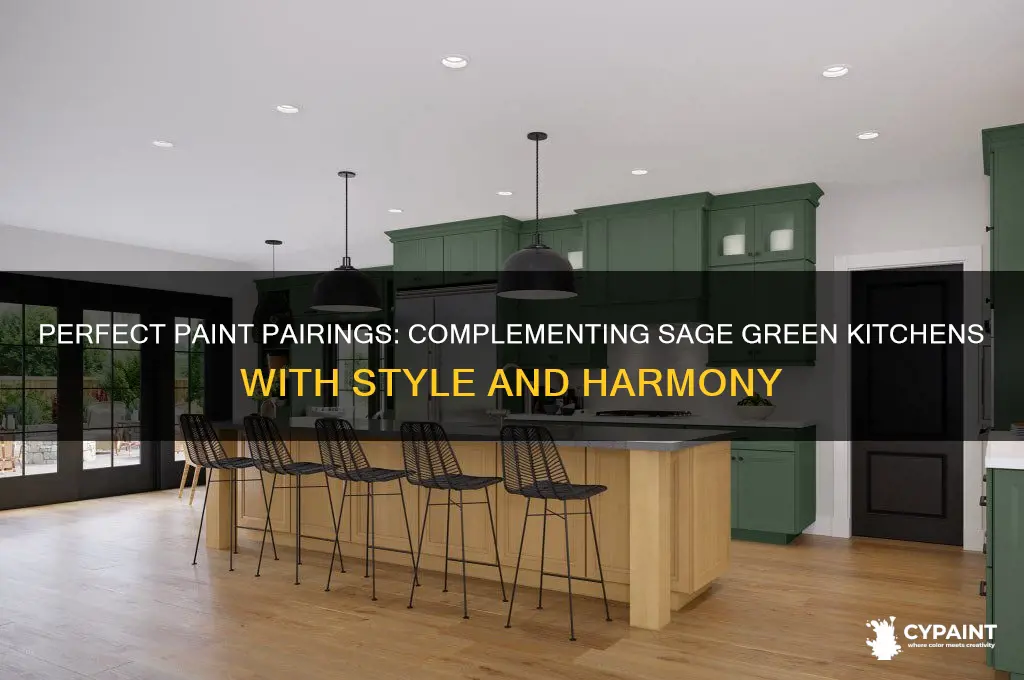 what colour paint goes with sage green kitchen