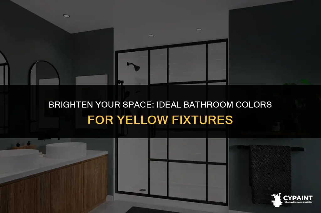 what colour to paint a bathroom with yellow light fixtures