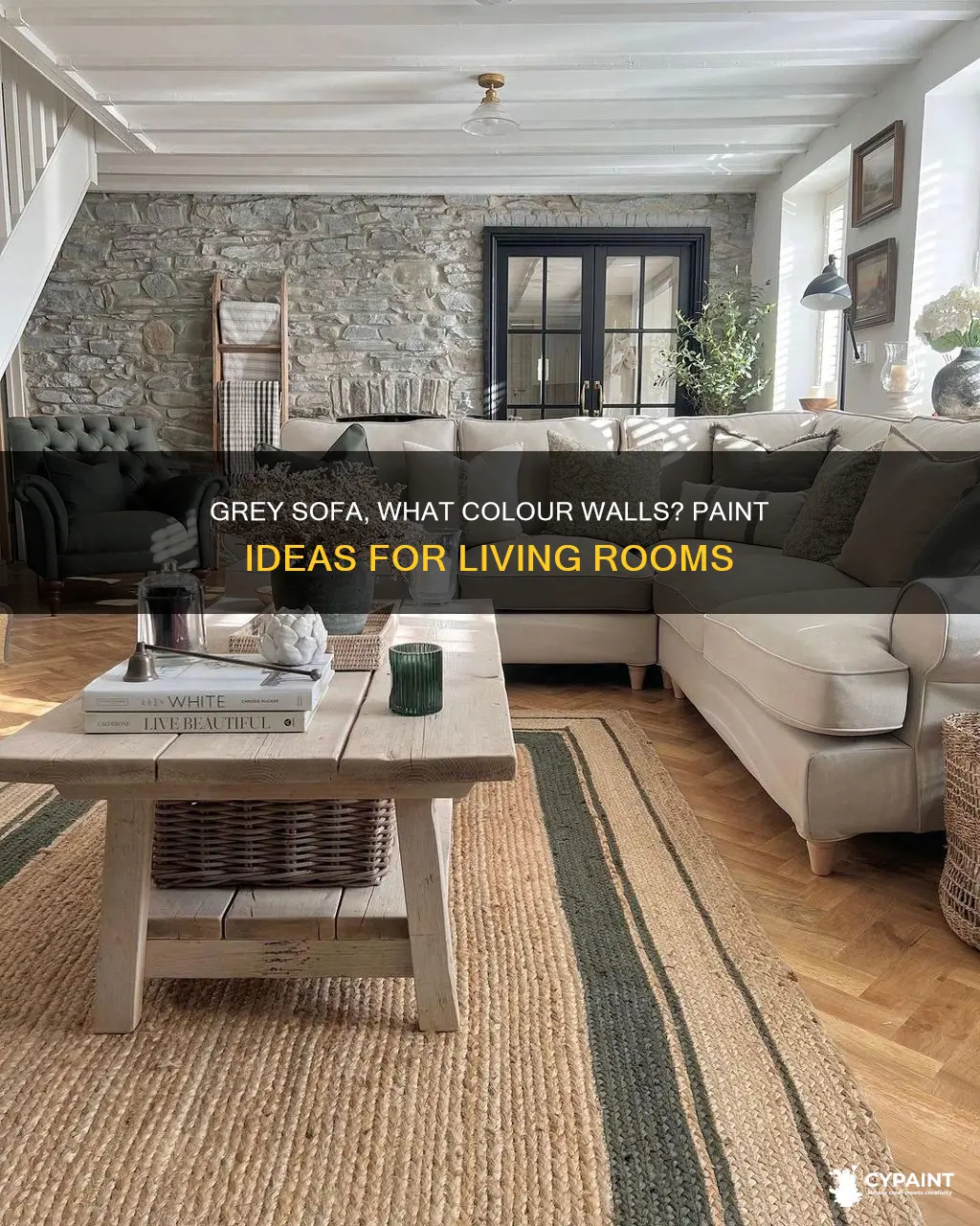 what colour to paint living room with grey sofa