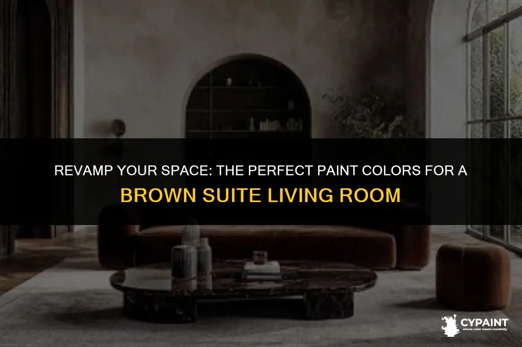 what colour to paint my living room with brown suite