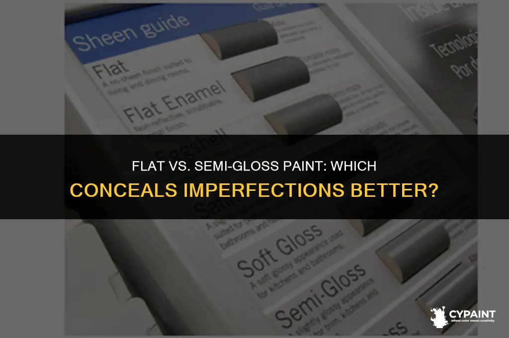 what covers up imperfections better flat or semi-gloss paint