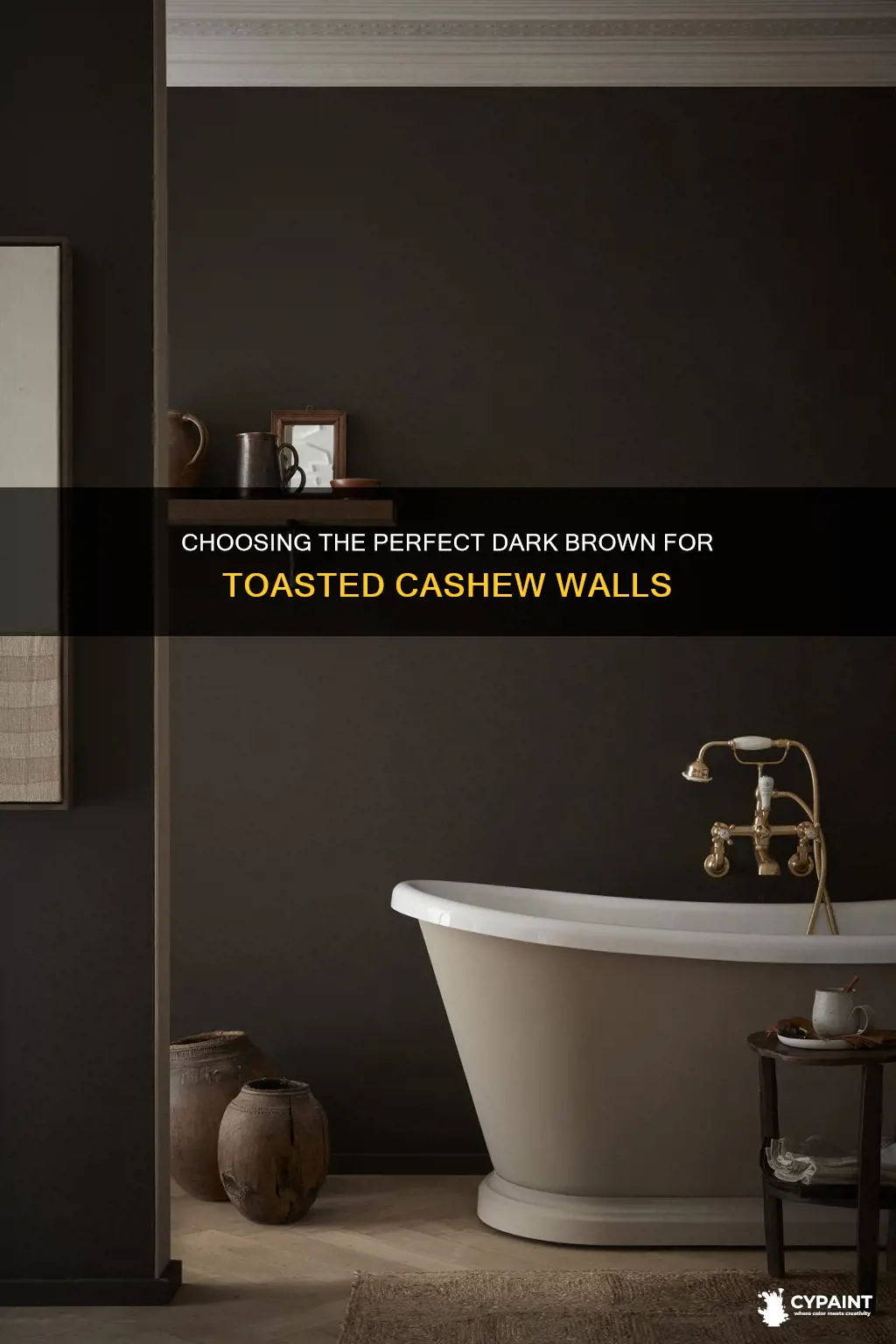 what dark brown goes with toasted cashew behr paint