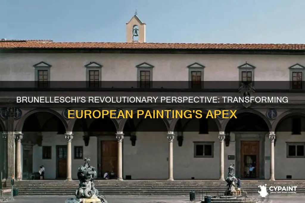what did brunelleschi introduce into european painting apex