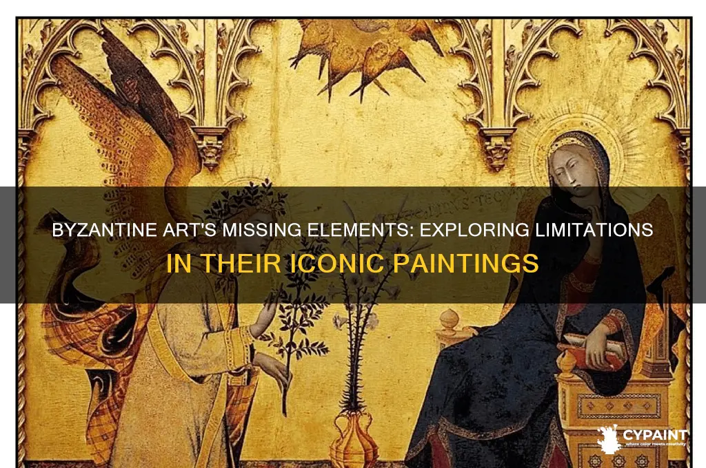 what did byzantine artists lack in their paintings