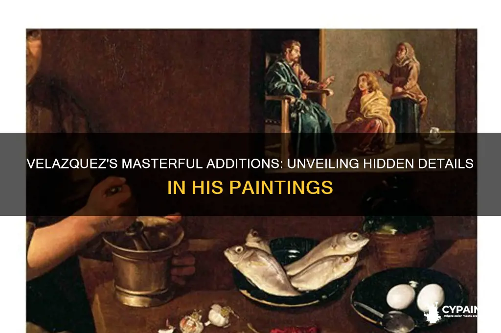 what did diego velazquez add in his painting