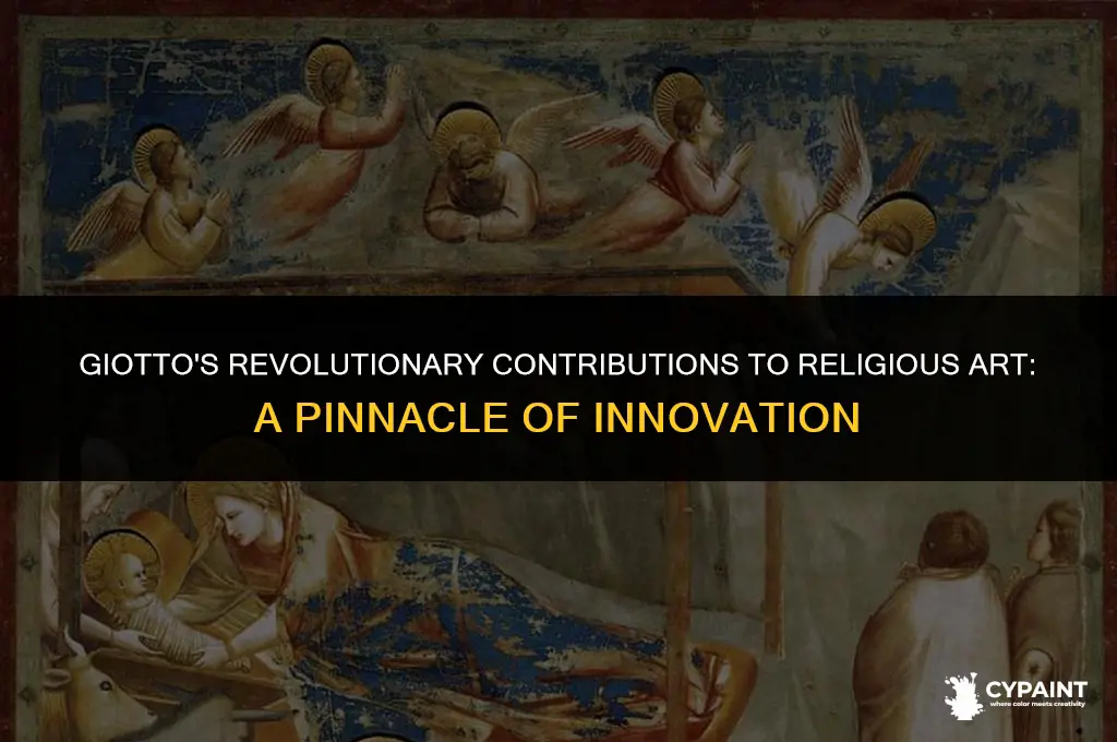 what did giotto introduce into paintings of religious scenes apex